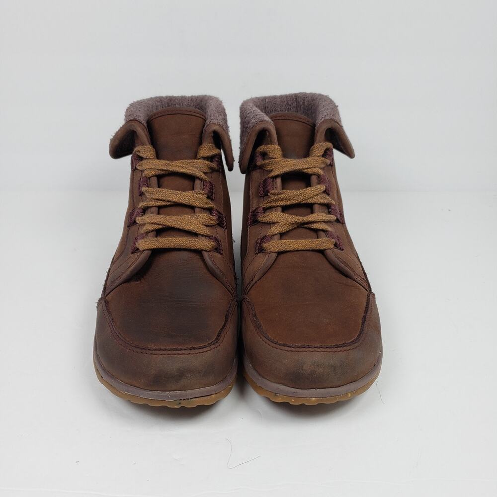 Chaco Barbary Womens Size 8 Maroon Brown Leather Outdoors Boots Shoes J106808 - Picture 5 of 11